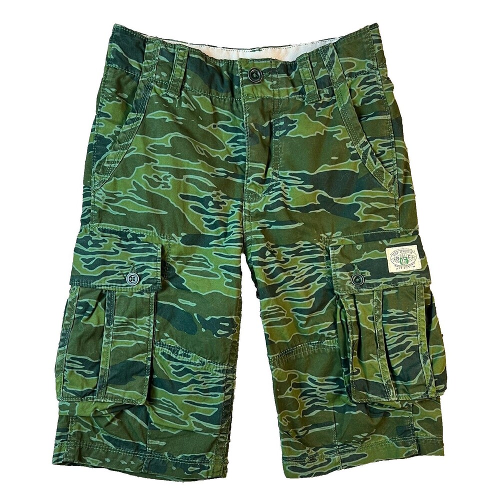 Gap kids Youth Boys Knee Length Camo Ranger Cargo Shorts  Size 8  NWOT